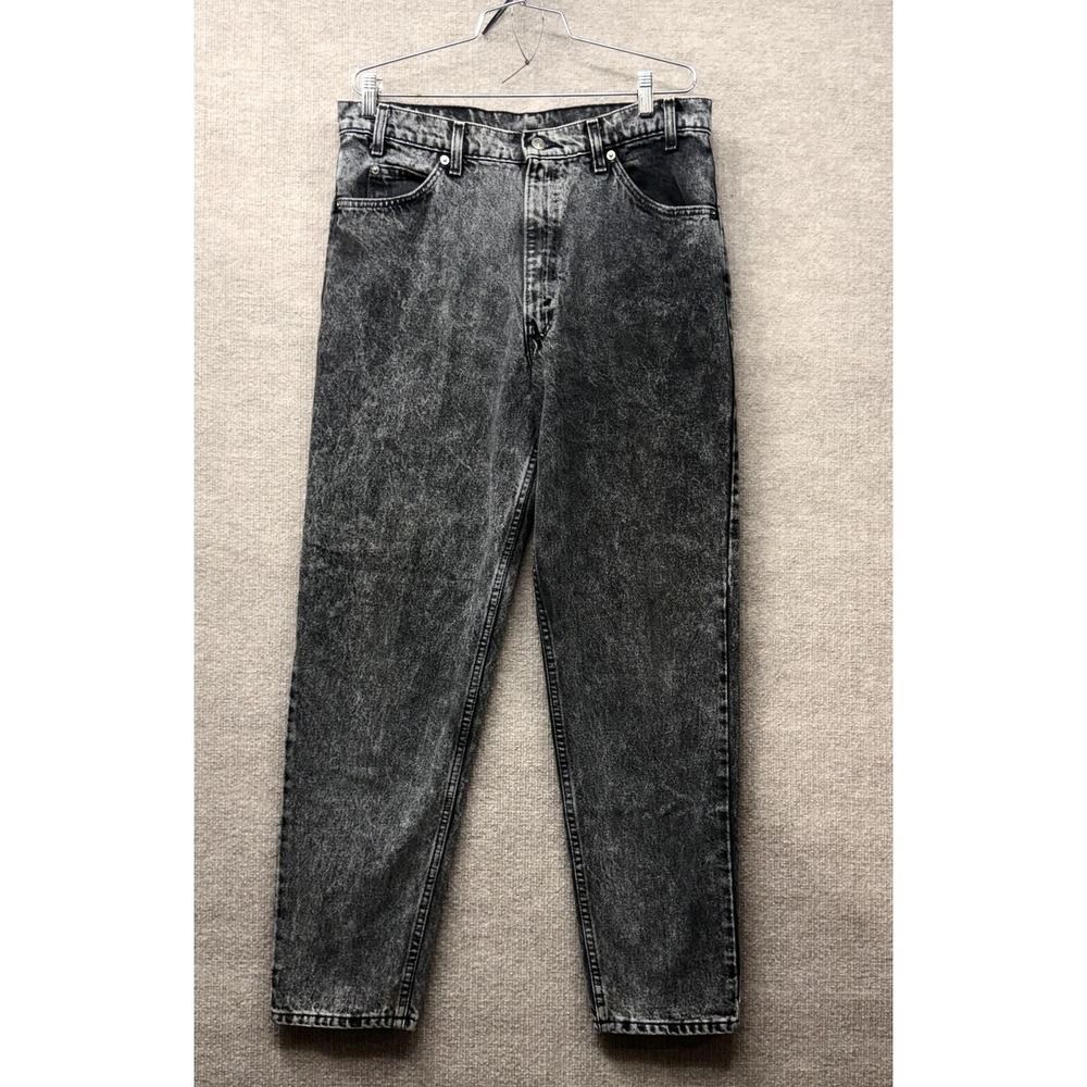 Levis 550 Jeans Mens 36x30 Gray Acid Wash Denim Relaxed Tapered Vintage 90s‎ USA